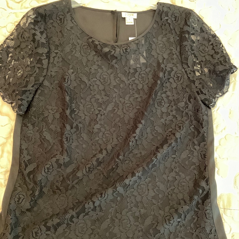 J.Crew Black Lace Blouse